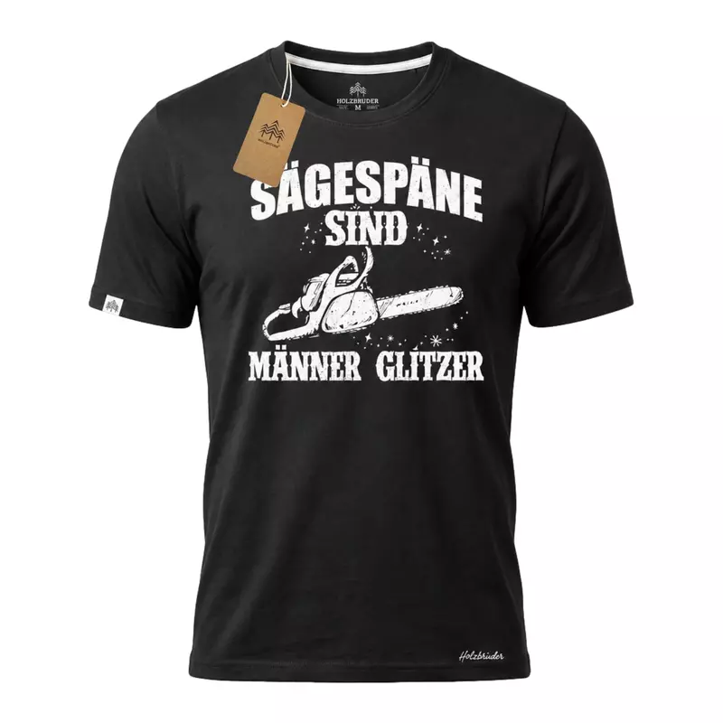 HOLZBRÜDER T-Shirt "Männerglitzer", schwarz