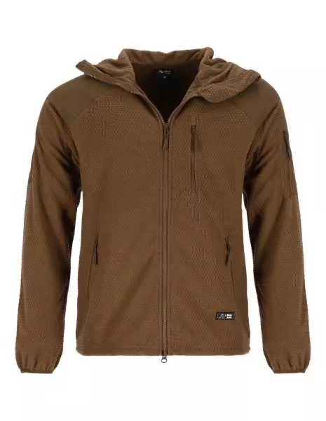 A.B. Army Fashion Fleece-Hoodie Jacke DELTA, coyote