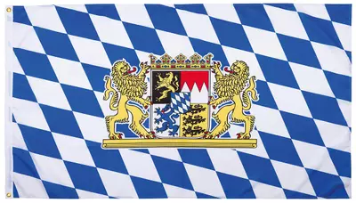 Fahne BAYERN mit Wappen + Löwe