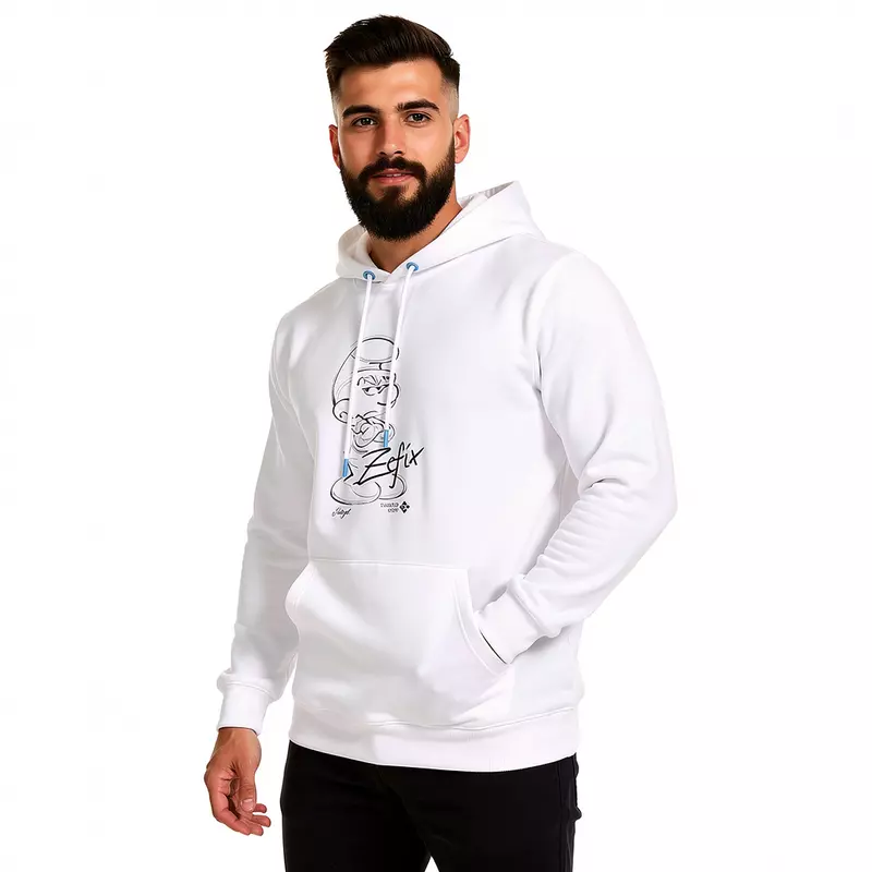 Bavarian Caps Kapuzenpullover MUFFI - Zefix, weiß
