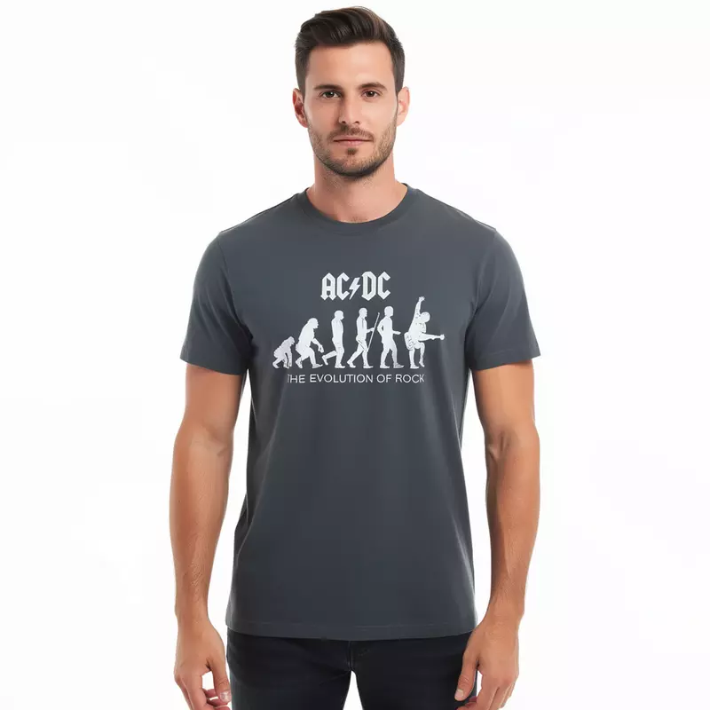 MerchCode T-Shirt ACDC The Evolution Of Rock, grün