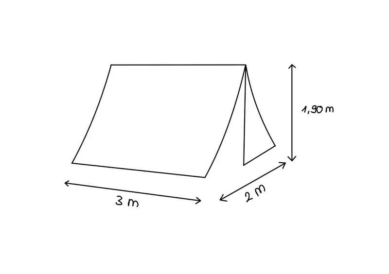 A-Zelt 190 - 3 x 2 Meter 4