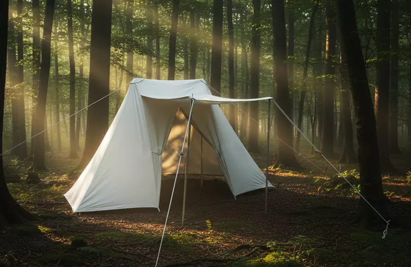 Sachsenzelt 2 x 4 Meter natur 2