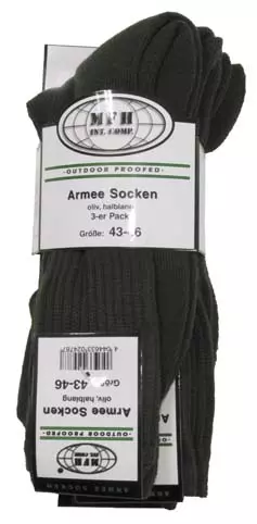 Armee Socken, oliv - halblang - 3er-Pack 2