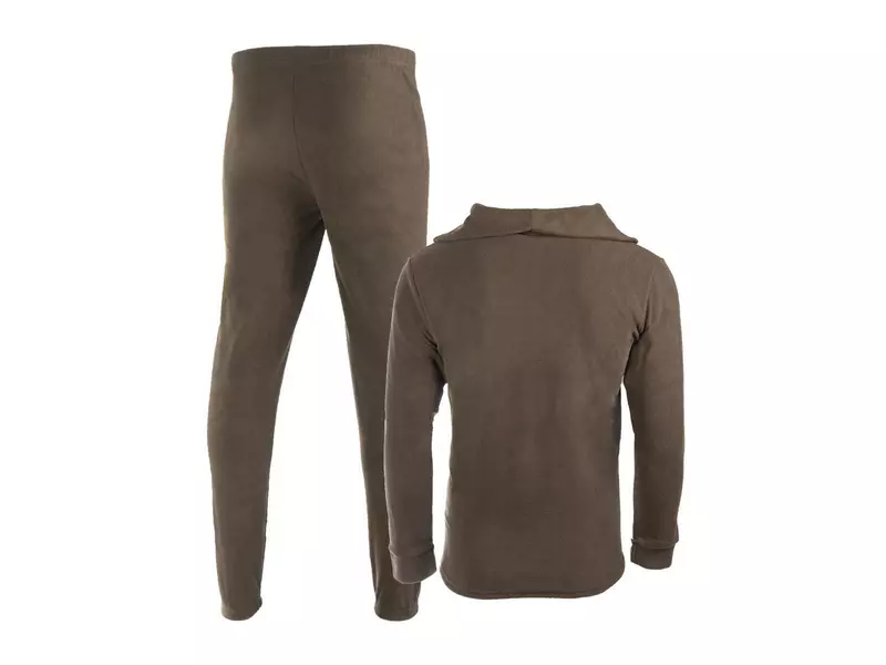 Unterwäsche Thermofleece mit Reißverschluss, oliv 2