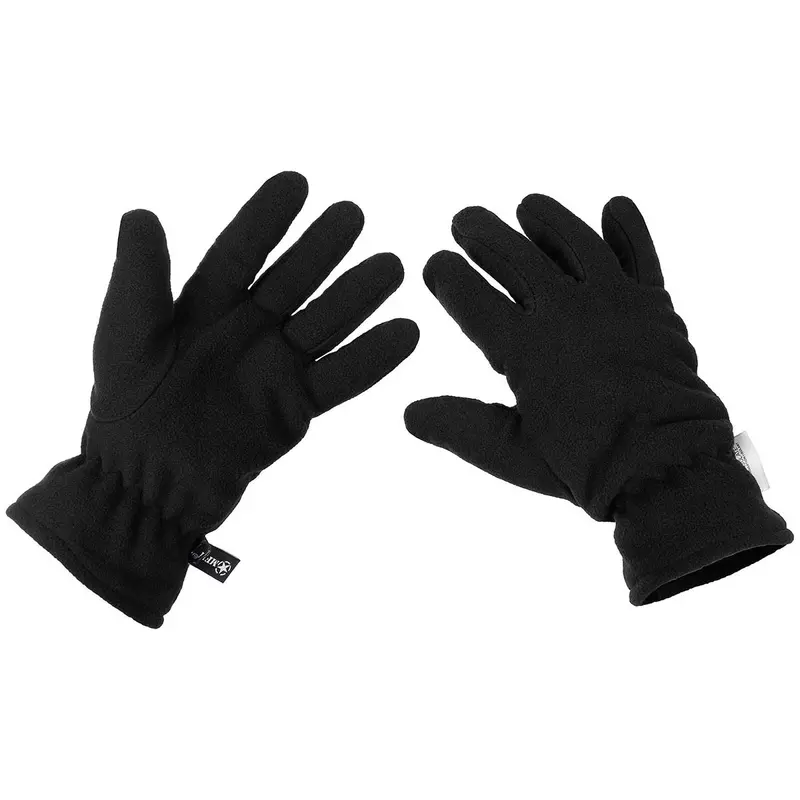 Fleece-Fingerhandschuhe, schwarz