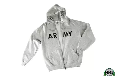 Kapuzensweatjacke ARMY, graumeliert