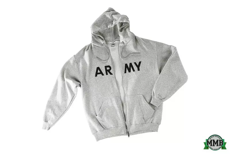 Kapuzensweatjacke ARMY, graumeliert