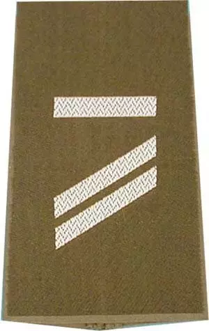 Rangschlaufen Obergefreiter UA oliv/weiß