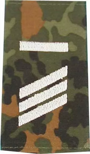 Rangschlaufen Hauptgefreiter UA flecktarn/weiß mit Klett