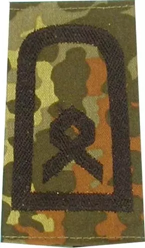Rangschlaufen Hauptfeldwebel flecktarn/schwarz mit Klett