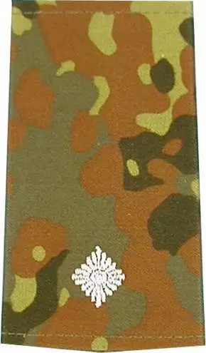 Rangschlaufen Leutnant flecktarn/weiß mit Klett