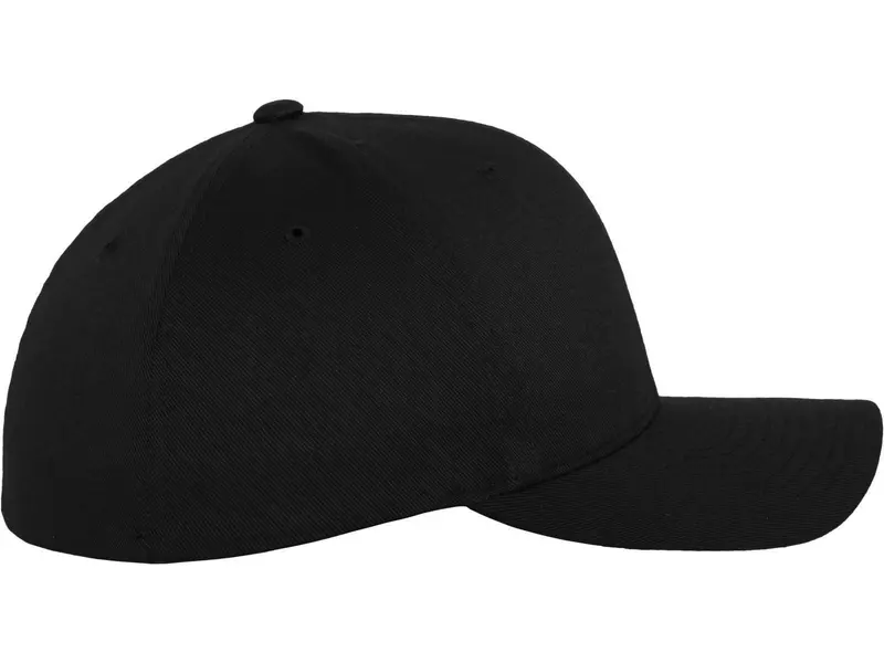 Cap flexfit, Wooly Combed, schwarz 3