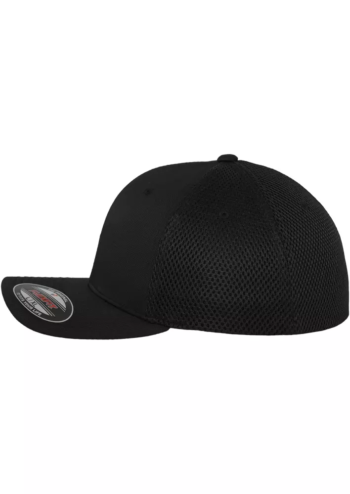 Cap flexfit, Tactel Mesh, schwarz 2