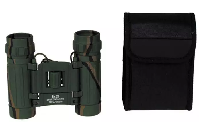 Fernglas, faltbar, 8x21, woodland, Ruby Linse