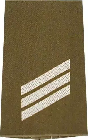 Rangschlaufen Hauptgefreiter oliv/weiß