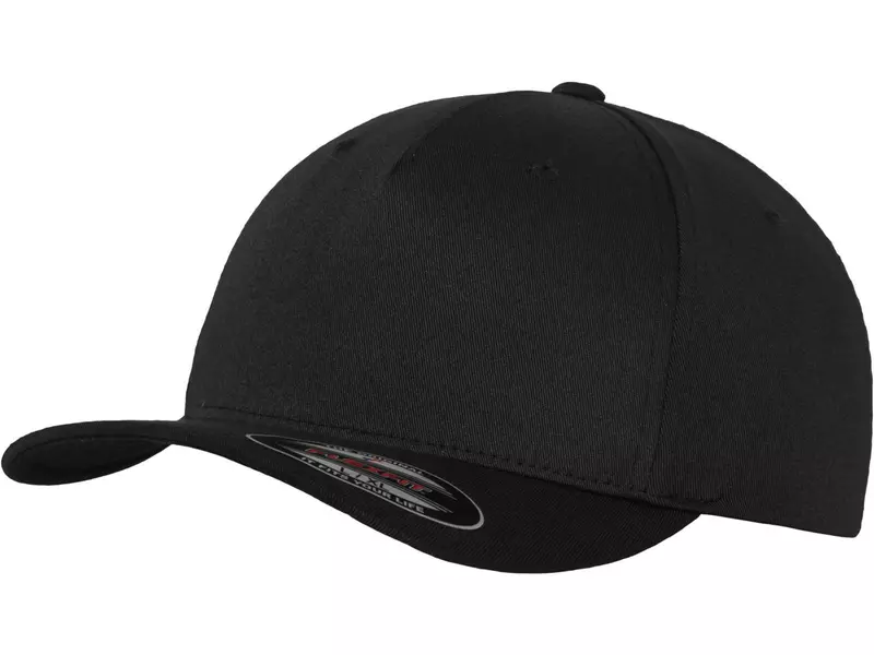 Cap Flexfit, 5 Panel, schwarz