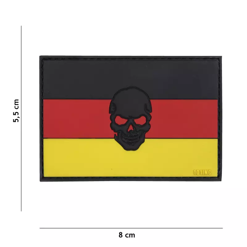 3D Patch Deutschland m. Totenkopf