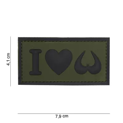 3D Patch I love Boobies