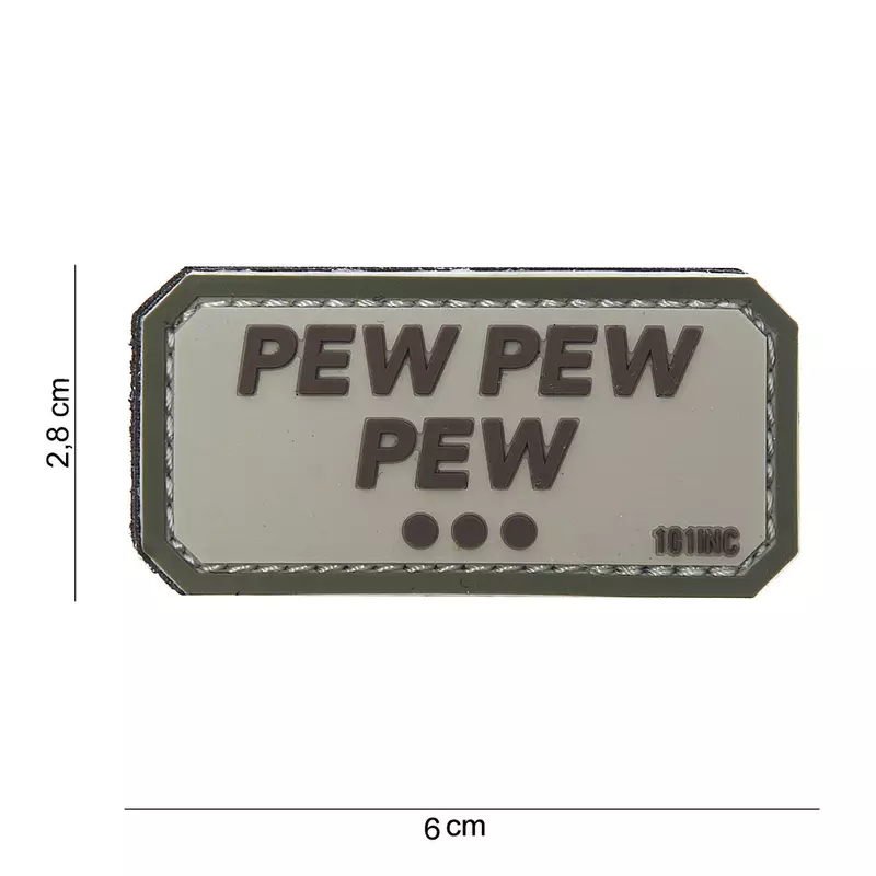 3D Patch Pew Pew Pew... - beige