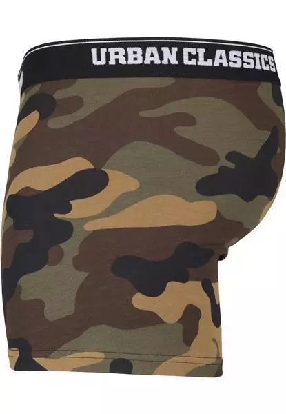 URBAN CLASSICS Boxershort - woodland + darkcamo, 2er Pack 2