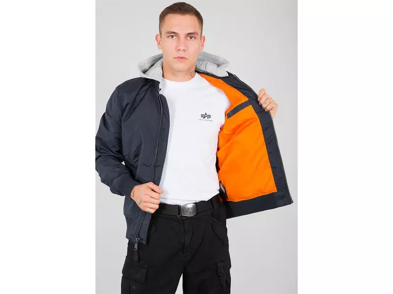 ALPHA Industries MA-1 TT Hood Bomberjacke, rep.blau 5