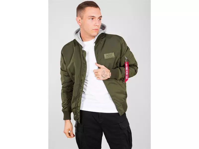 ALPHA Industries MA-1 TT Hood Bomberjacke, oliv 2