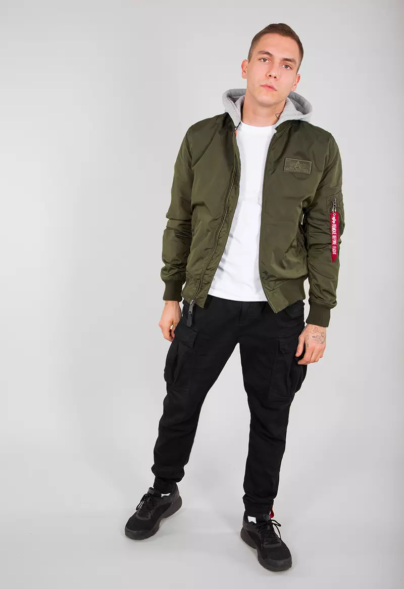 ALPHA Industries MA-1 TT Hood Bomberjacke, oliv 5