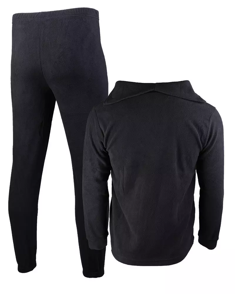 Unterwäsche Thermofleece mit Reißverschluss, schwarz 2