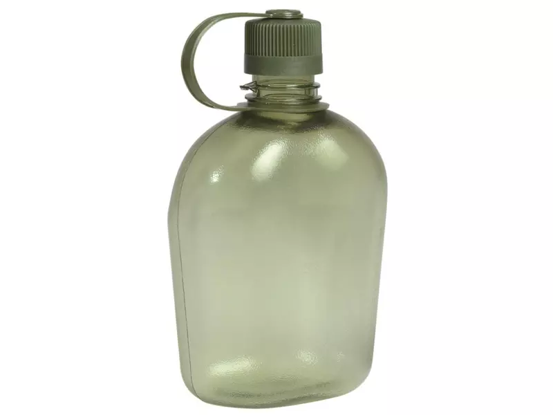 MILTEC US Plastik-Feldflasche GEN II,oliv/transp.