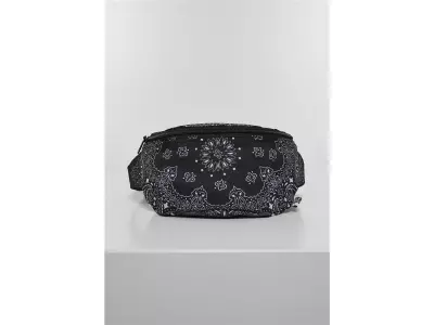 Gürteltasche Bandana Print Hip Bag, schwarz