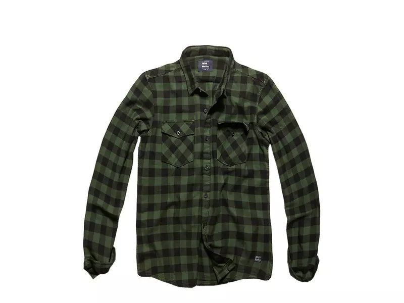 Flanellhemd Harley, grün/schwarz