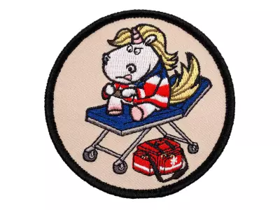 Rettungssanitäter-Einhorn - Klett-Patch