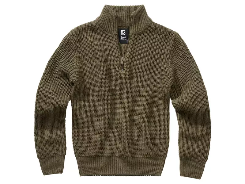 BRANDIT. Kinder Strickpullover/Troyer, oliv