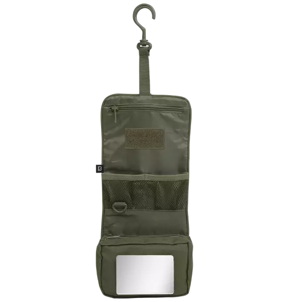 Waschzeugtasche m. Spiegel, oliv - Medium 4