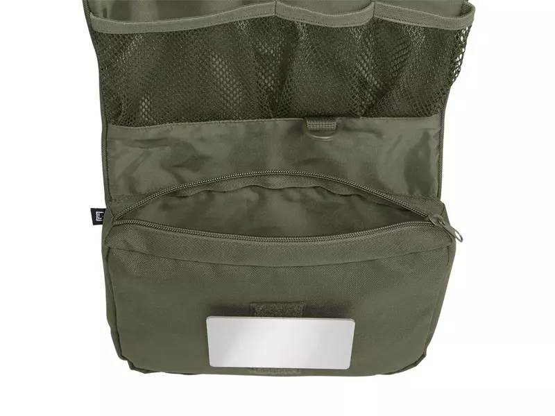 Waschzeugtasche m. Spiegel, oliv - Large 3