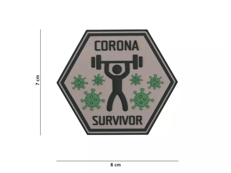 3D Klettpatch Corona-Survivor