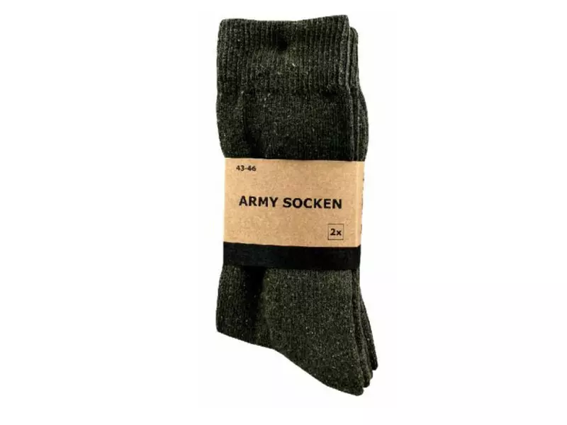 Herren Socken ARMY, oliv - halblang - 2er-Pack 2