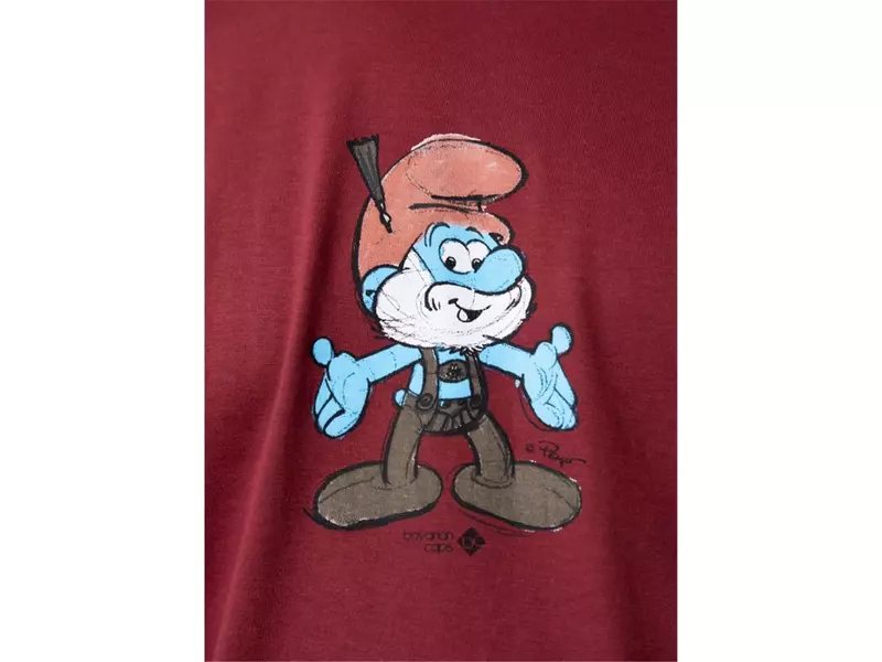 Bavarian Caps T-Shirt PAPA SCHLUMPF, burgund 2
