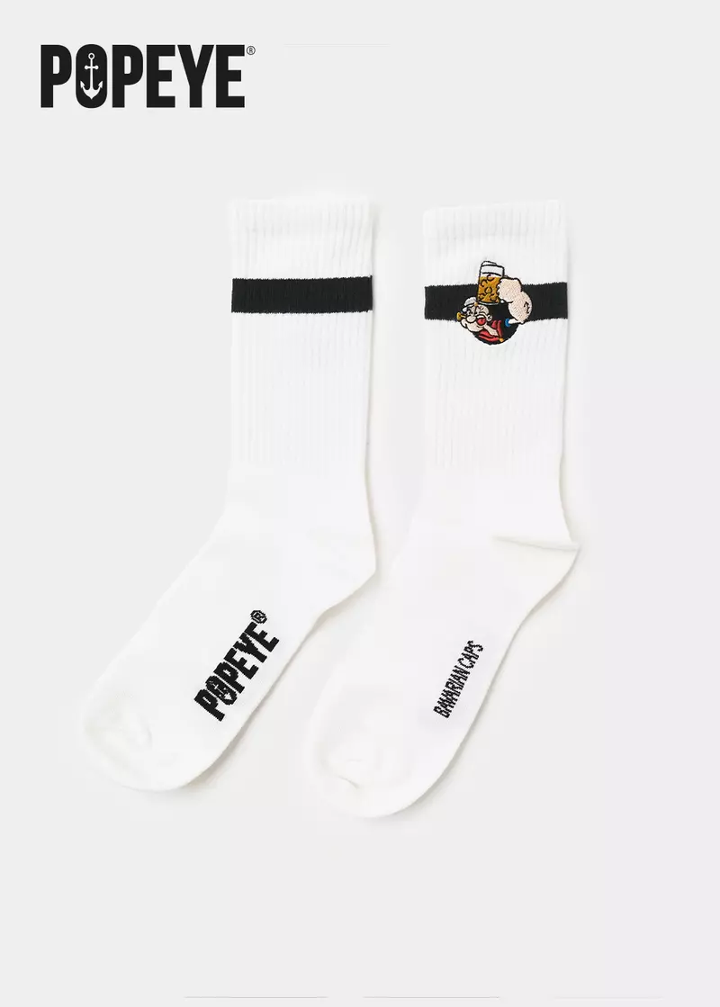 Bavarian Caps Sportsocken POPEYE, weiß Gr. 41-46