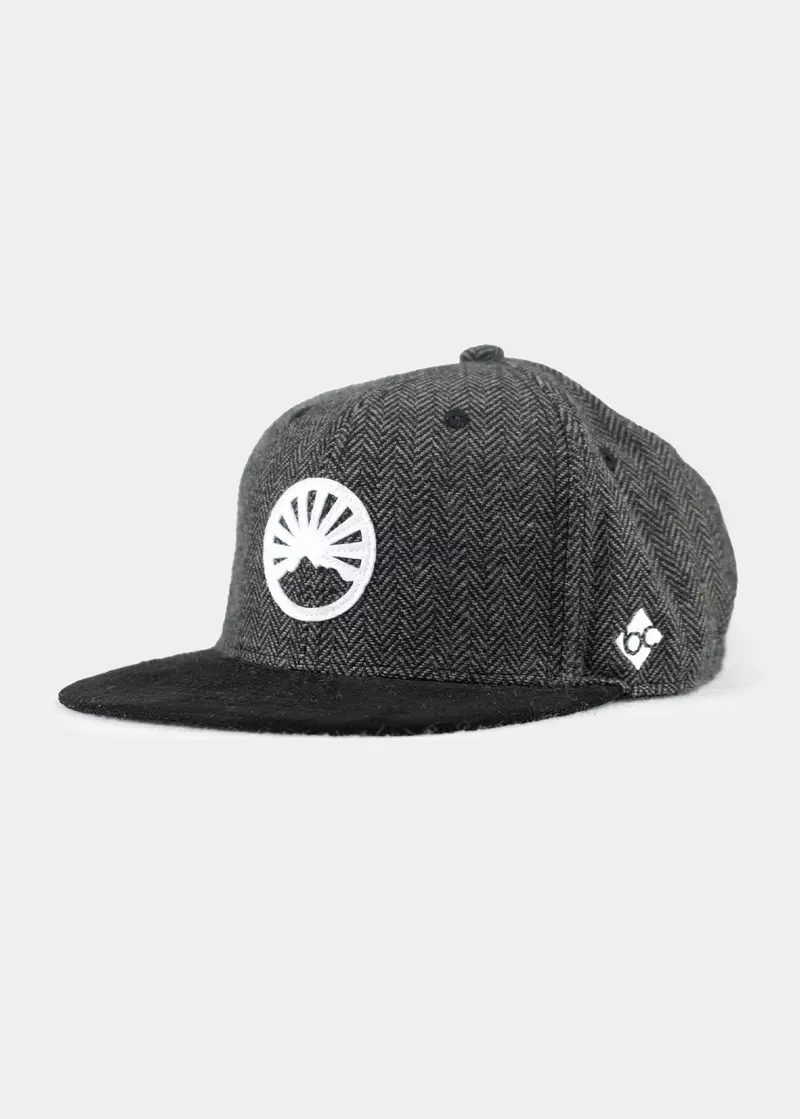 Bavarian Caps - Gipfelstürmer Tweed, dunkelgrau (Snapback)