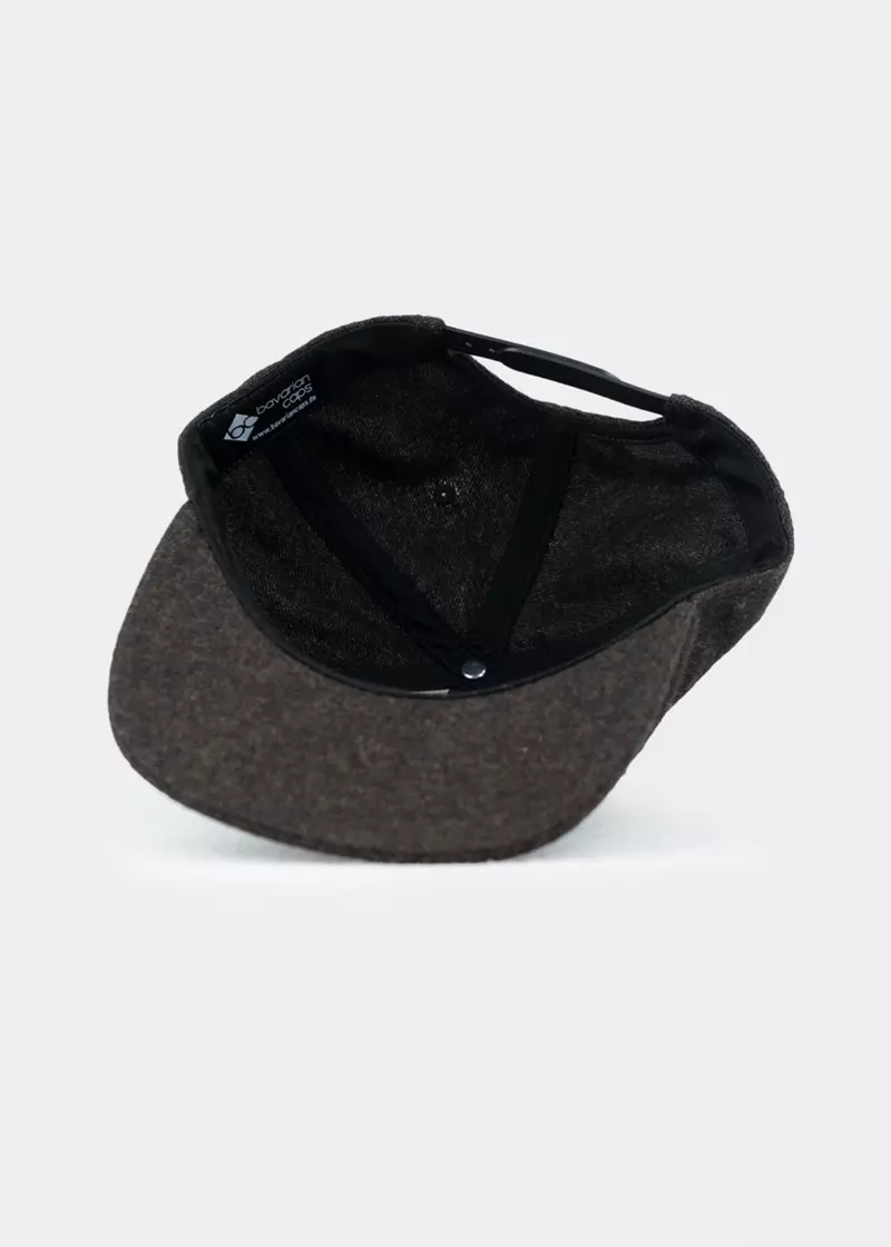 Bavarian Caps - Edelweiß Flanell, dunkelbraun (Snapback) 3