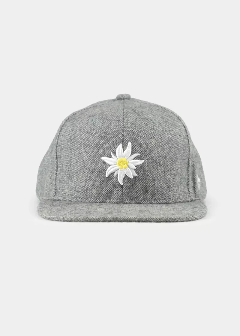 Bavarian Caps - Edelweiß Flanell, grau (Snapback) 2