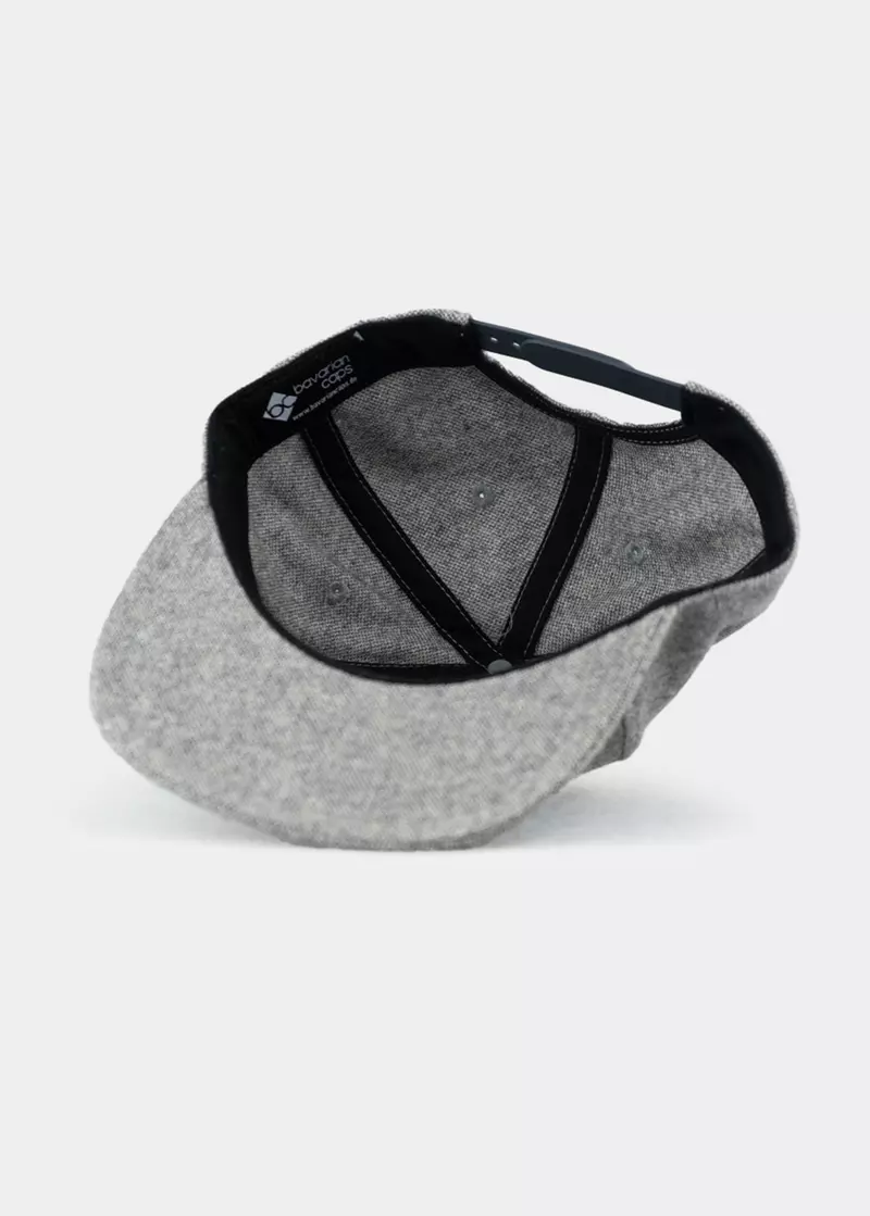 Bavarian Caps - Edelweiß Flanell, grau (Snapback) 3