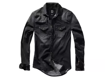 BRANDIT. Jeanshemd RILEY, schwarz