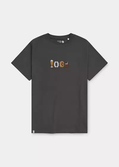 Bavarian Caps T-Shirt Weißwurstfrühstück, anthrazit