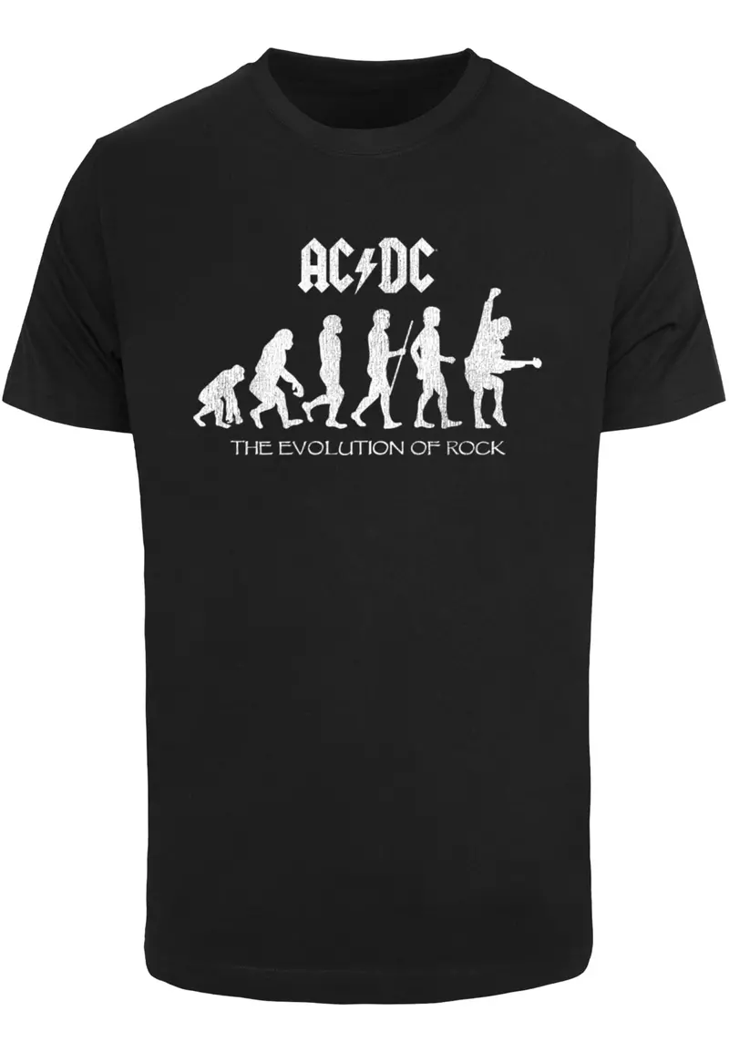 MerchCode T-Shirt ACDC The Evolution Of Rock , schwarz