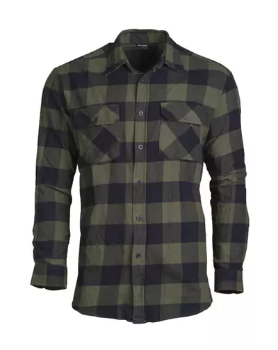 Holzfällerhemd leicht, grün/schwarz