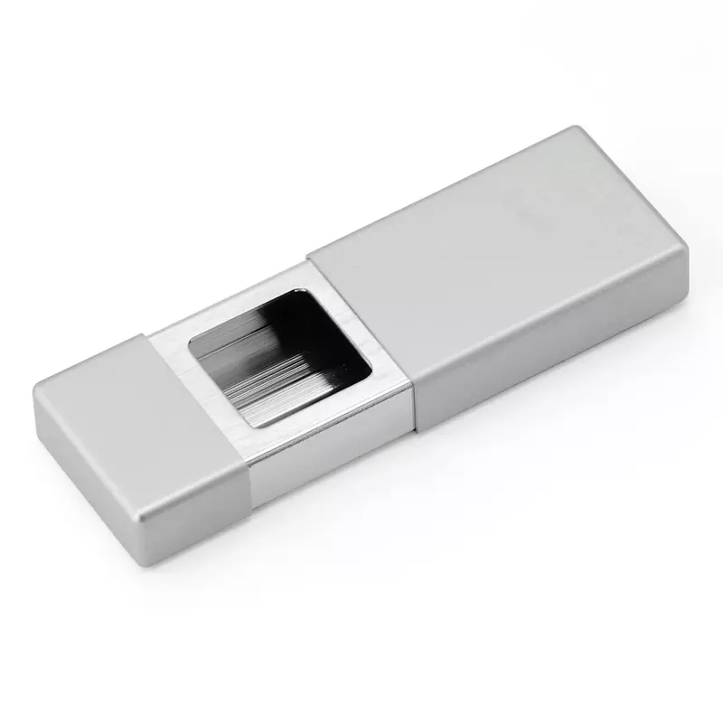 Reise-Aschenbecher eckig silber