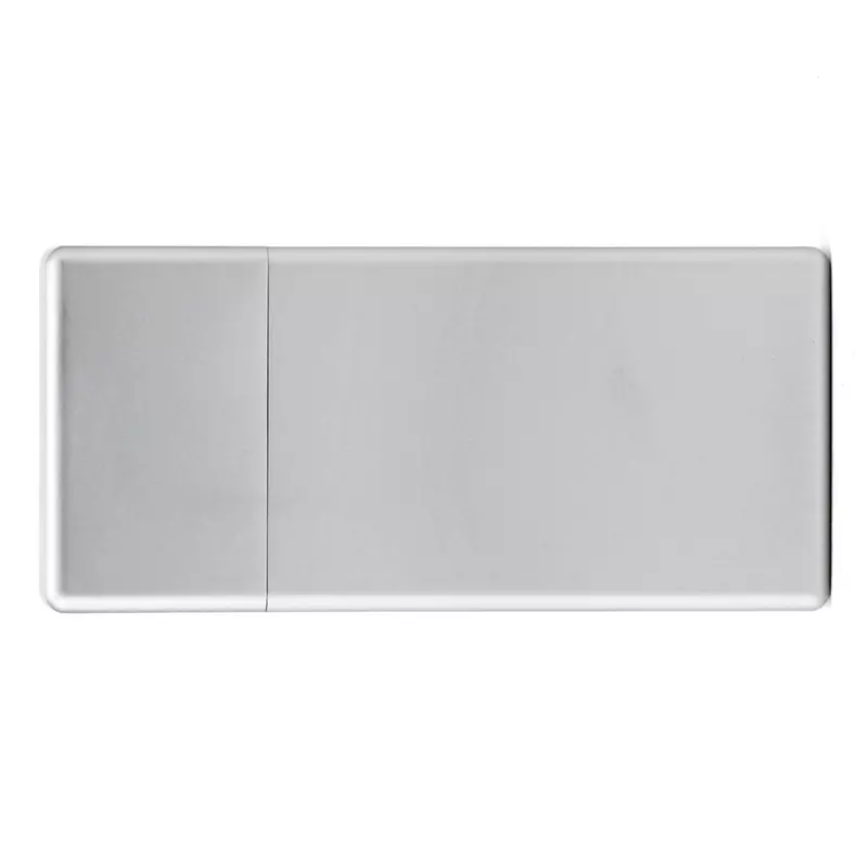 Reise-Aschenbecher eckig silber 2